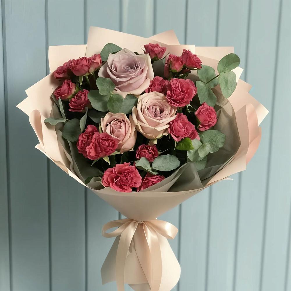 Букет цветов из: Гвоздики и Розы в Заринск