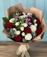 Букет цветов из:  Розы и Альстромерии в Заринск