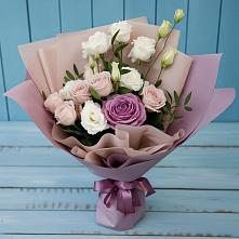 Букет цветов из:  Розы и Лизиантусы #REPLACE_PRED# Заринск