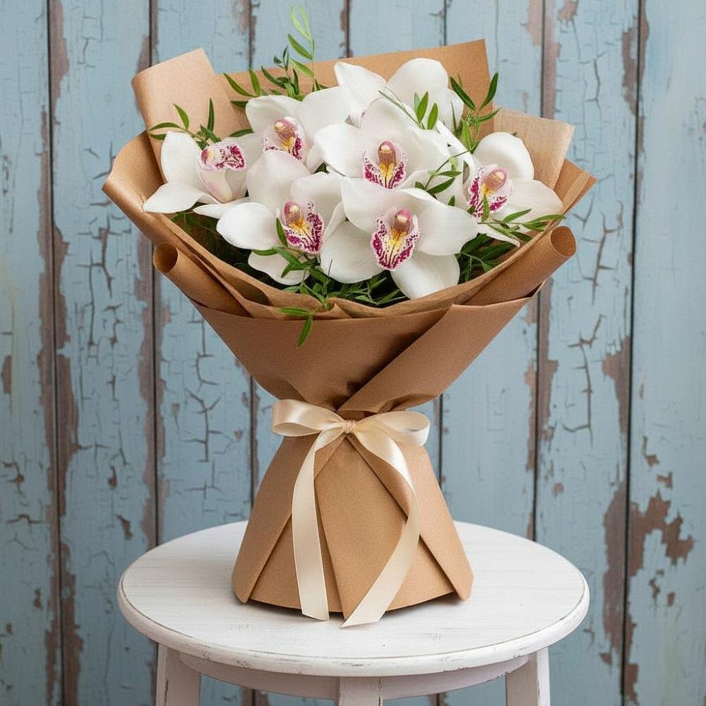 Букет цветов из: Орхидеи и Розы в Заринск