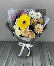Букет цветов из:  Розы, Герберы и Хризантемы #REPLACE_PRED# Заринск