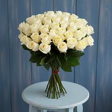 Букет 51 Белая роза Эдлесс Лав в Заринск