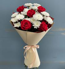 Букет цветов из:  Розы и Хризантемы #REPLACE_PRED# Заринск