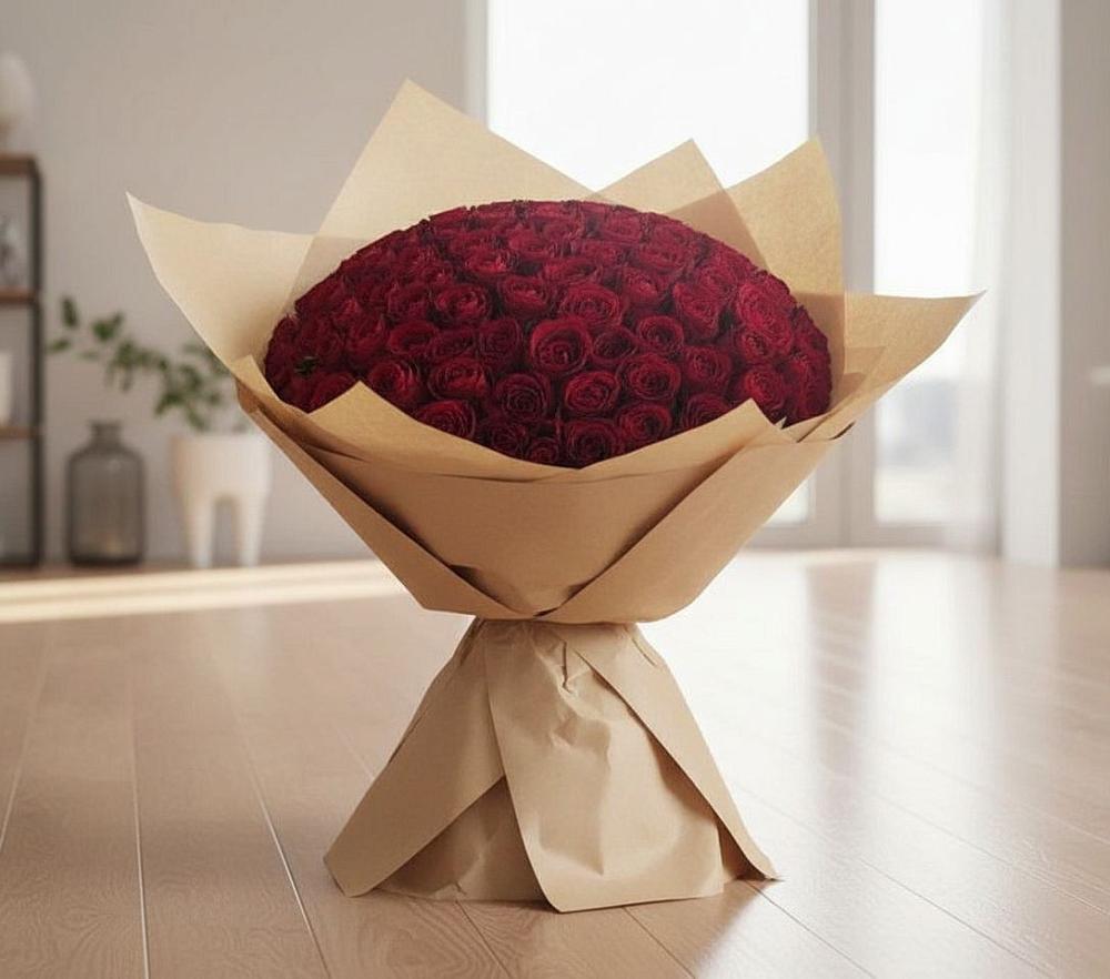 Букет 101 Красная роза в Заринск