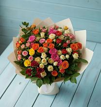 Букет Микс из разноцветных кустовых роз #REPLACE_PRED# Заринск